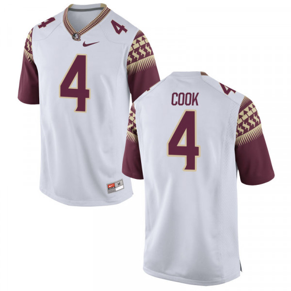 Men's NCAA Nike Florida State Seminoles #4 Dalvin Cook College White Stitched Authentic Football Jersey YRY1869TB